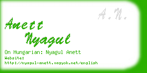 anett nyagul business card